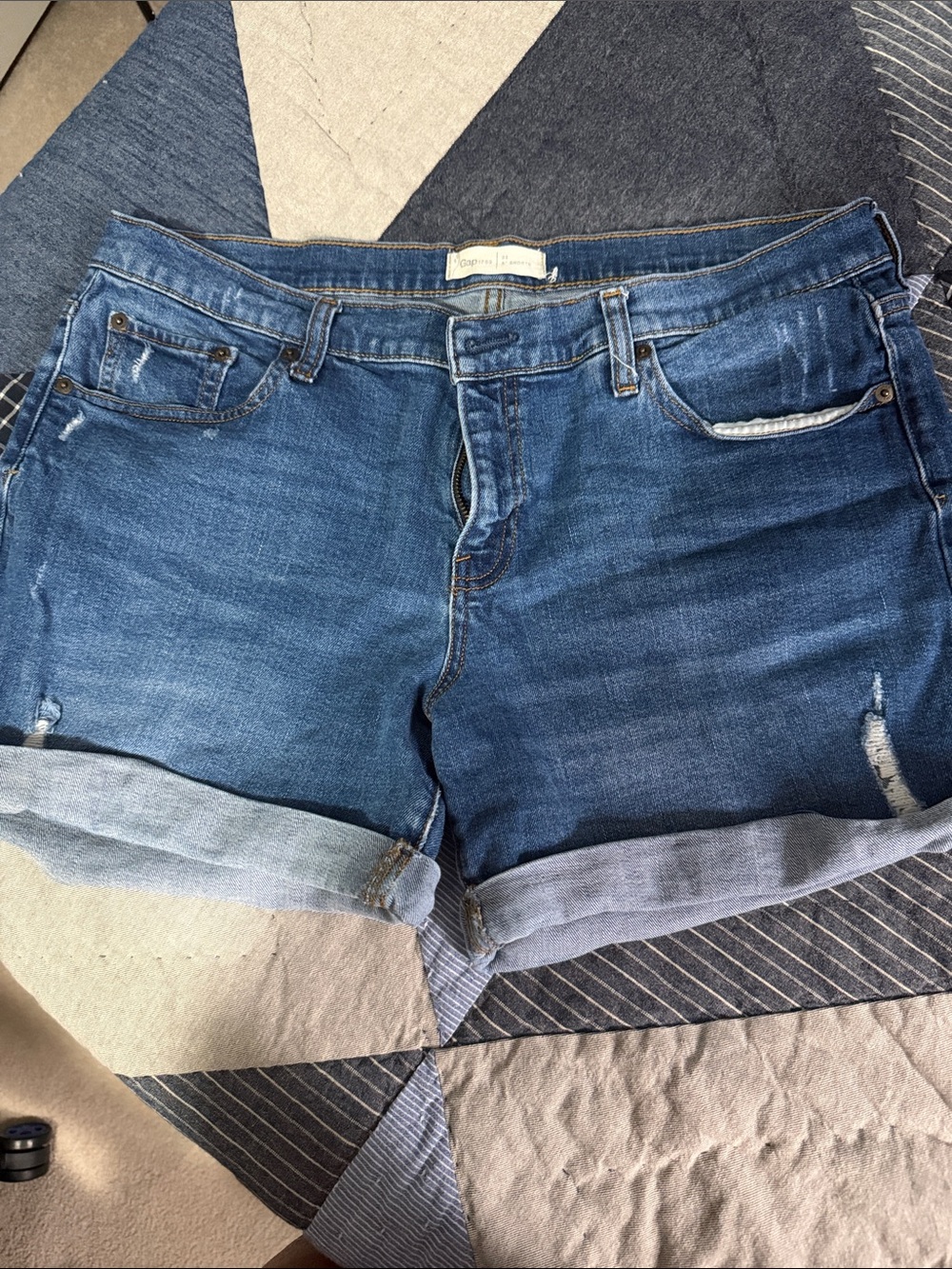 Gap 1969 Classic Blue Denim Roll-Cuff Women's Shorts